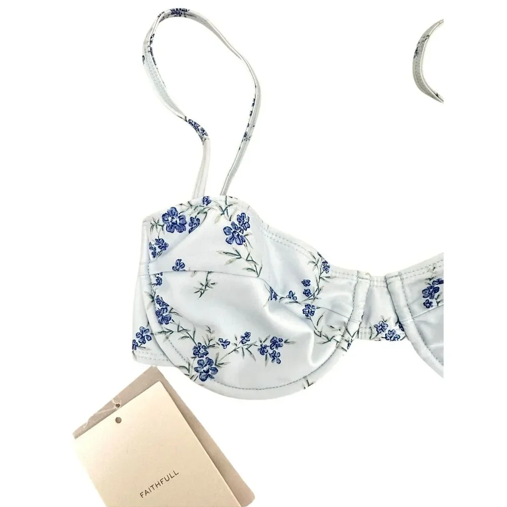 FAITHFULL‎ THE BRAND X REVOLVE Farrah Floral Bikini Top Medium NEW NWT
